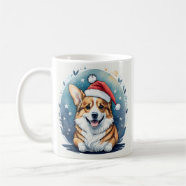 Santa Corgi Kerst Mok