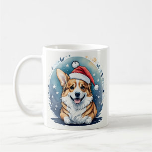 Santa Corgi Kerst Mok