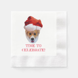 Santa Corgi Napkins Servet