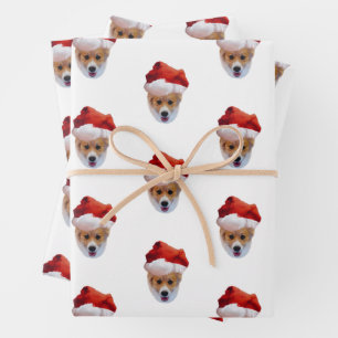 Santa Corgi-papierbladen voor onmiddellijke verpak Inpakpapier Vel