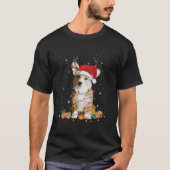 Santa Corgi rendieren licht kerstcadeau grappig do T-shirt (Voorkant)