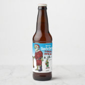 Santa Corpse Funny Cartoon Bier Etiket (Voorkant)