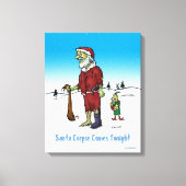Santa Corpse Funny Zombie-Cartoon Canvas Afdruk (Voorkant)
