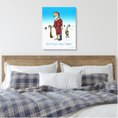 Santa Corpse Funny Zombie-Cartoon Canvas Afdruk (Insitu (Slaapkamer))