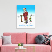 Santa Corpse Funny Zombie-Cartoon Canvas Afdruk (Insitu (Woonkamer))