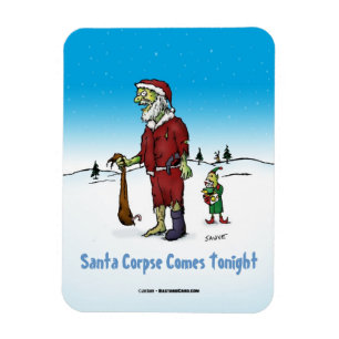 Santa Corpse Funny Zombie-Cartoon Magneet