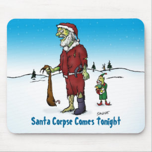 Santa Corpse Funny Zombie-Cartoon Muismat