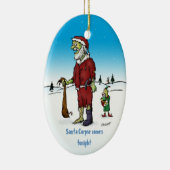 Santa Corpse Funny Zombie Holiday Ornament (Rechts)