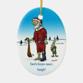 Santa Corpse Funny Zombie Holiday Ornament (Voorkant)