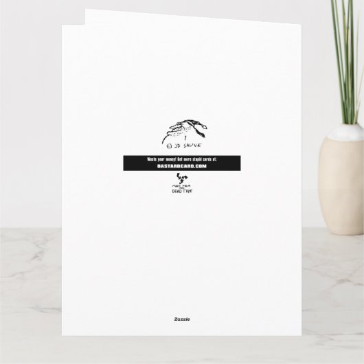 Santa Corpse Funny Zombie Xmas Big Kaart (Achterkant)