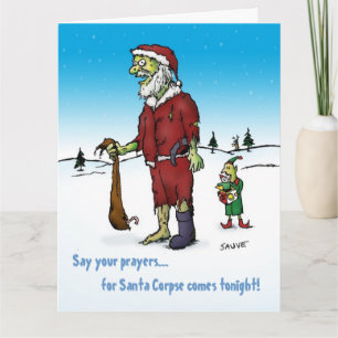Santa Corpse Funny Zombie Xmas Big Kaart