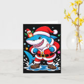 Santa Costume For Kids Boys Adults Funny Shark Chr Kaart (Gele Bloem)