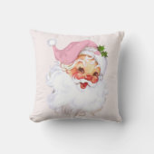 Santa Cottage chique roze kerstkussen Kussen (Voorkant)