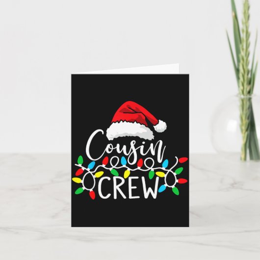 Santa Cousin Crew Christmas Matching Pajamas For K Kaart (Voorkant)