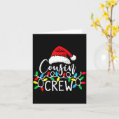 Santa Cousin Crew Christmas Matching Pajamas For K Kaart (Gele Bloem)