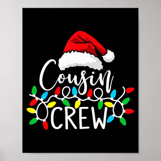 Santa Cousin Crew Christmas Matching Pajamas For K Poster (Voorkant)