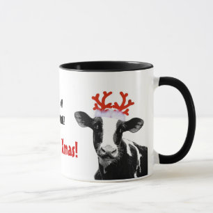 Santa Cow - Dairy Cow met Santa Hat Mok