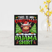 Santa Cow Xmas Tree Lights This Is My Christmas Pa Kaart (Gele Bloem)