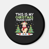 Santa Cow Xmas Tree Lights This Is My Christmas Pa Magneet (Voorkant)