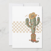 Santa Cowboy Retro Kerstmis Verjaardagsfeest Kaart (Achterkant)