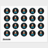 Santa Coworker Christmas Swagazon Checked Twice St Ronde Sticker (Vel)