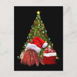 Santa Crab Funny Christmas Hermit Crab Lover Briefkaart