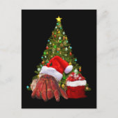 Santa Crab Funny Christmas Hermit Crab Lover Briefkaart (Voorkant)