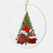 Santa Crab Funny Christmas Hermit Crab Lover Keramisch Ornament (Links)