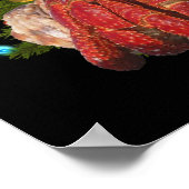 Santa Crab Funny Christmas Hermit Crab Lover Poster (Hoek)