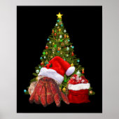 Santa Crab Funny Christmas Hermit Crab Lover Poster (Voorkant)