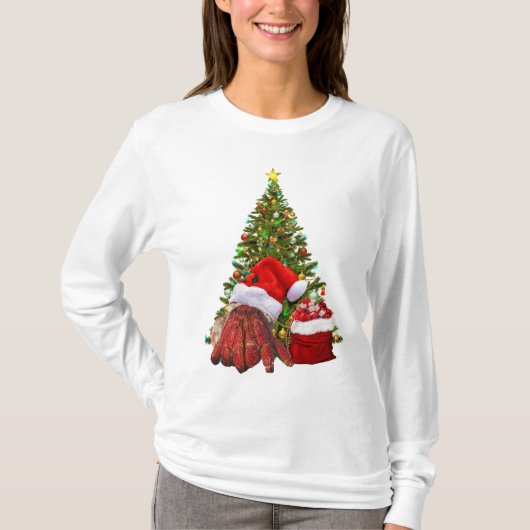 Santa Crab Funny Christmas Hermit Crab Lover T-shirt (Voorkant)