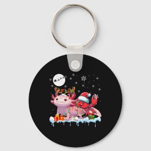 Santa Crab Riding Axolotl Rendier Christmas Zee A Sleutelhanger