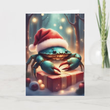 Santa Crab's Holiday - Kustkerstvakantie Kaart