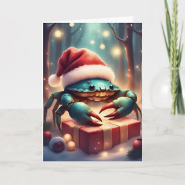 Santa Crab's Holiday - Kustkerstvakantie Kaart