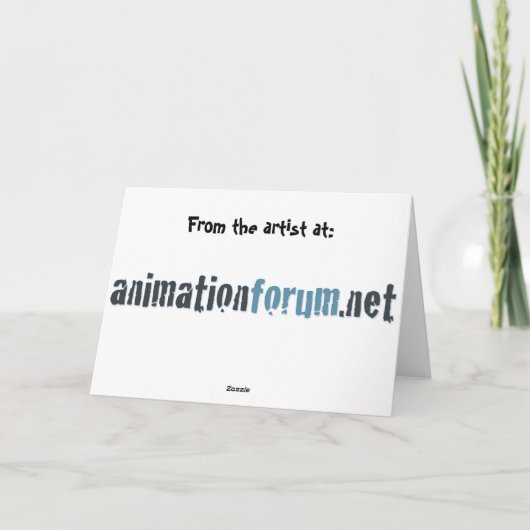 santa crap 3 feestdagen kaart (Achterkant)