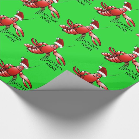 Santa Crawdad - Joyeux Noel (of Personaliseer) Cadeaupapier (Hoek)