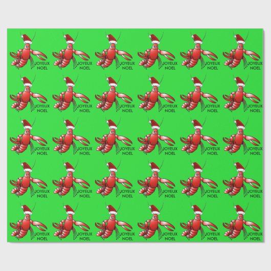 Santa Crawdad - Joyeux Noel (of Personaliseer) Cadeaupapier (Vlak)