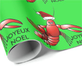 Santa Crawdad - Joyeux Noel (of Personaliseer) Cadeaupapier (Rol Hoek)