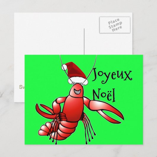 Santa Crawdad (Santa Craws) Briefkaart (Voorkant / Achterkant)