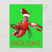 Santa Crawdad (Santa Craws) Briefkaart (Voorkant)
