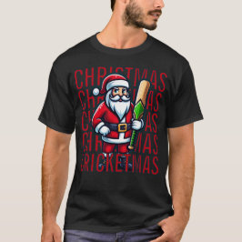SANTA Cricket Mascotte Speler Kerstmis Cricketmas T-shirt