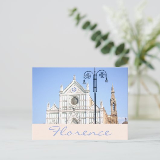 Santa Croce Cathedral Ster van David Florence Briefkaart (Staand voorkant)