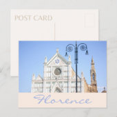Santa Croce Kathedraal Davidster Florence Briefkaart (Voorkant / Achterkant)