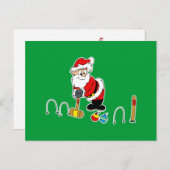 santa croquet met versiering briefkaart (Voorkant / Achterkant)
