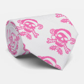 Santa Crossbones Skull in Ugly Sweater Style Stropdas (Opgerold)