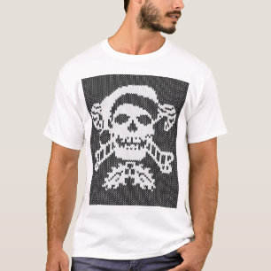 Santa Crossbones Skull in Ugly Sweater Style T-shirt