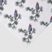 Santa Crow in Pine Tissue Paper Tissuepapier (Detail)
