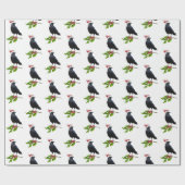 Santa Crow kerstpapier Cadeaupapier (Vlak)