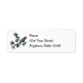 Santa Crow Pine Return Address Labels (Voorkant)