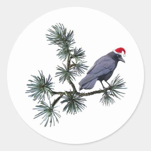 Santa Crow Pine Stickers (Voorkant)